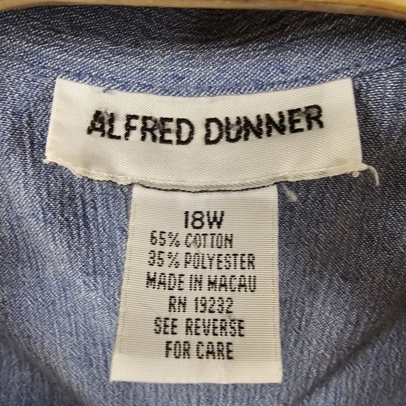 Alfred Dunner Floral Patchwork Full Zip Textured Gauzy Granny Jacket Size 18W - Picture 4 of 6